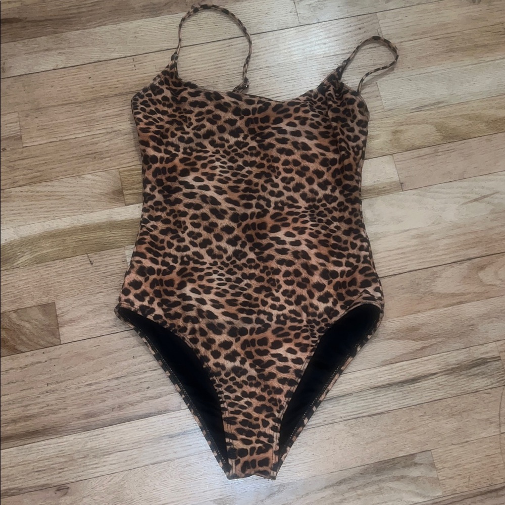 Leopard Print One-Piece Swimsuit